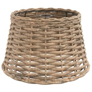 vidaXL Ceiling Lamp Shade Brown Wicker, Iron Medium Appealing Design