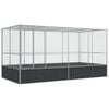 vidaXL Aviary Silver Galvanized steel Large Durable Bird Aviary