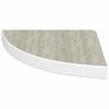 vidaXL Wall Corner Shelf Oak and White 13.7"x13.7"x1.4" MDF