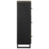 vidaXL Highboard Black Solid mango wood with engineered wood and metal