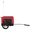 vidaXL Pet Bike Trailer Red and Black Oxford Fabric, Iron, PVC Small