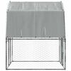 vidaXL Chicken Cage Silver Galvanized steel, PE (polyethylene) Large