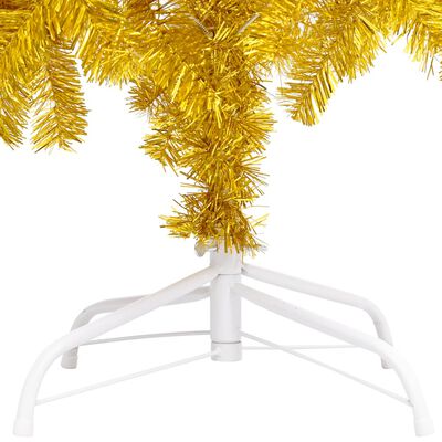 vidaXL Artificial Christmas Tree with Stand Gold 59.1" PET