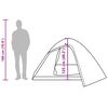 vidaXL Camping Tent Dome 3-Person Brown Waterproof