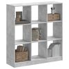 vidaXL Bookcase Concrete Grey Engineered Wood 40.2x12.6x42.5 in Bookcase