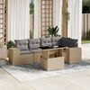 vidaXL Garden Sofa Set Beige, Light grey