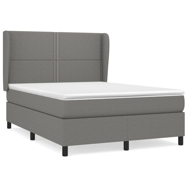 vidaXL Box Spring Bed Dark grey