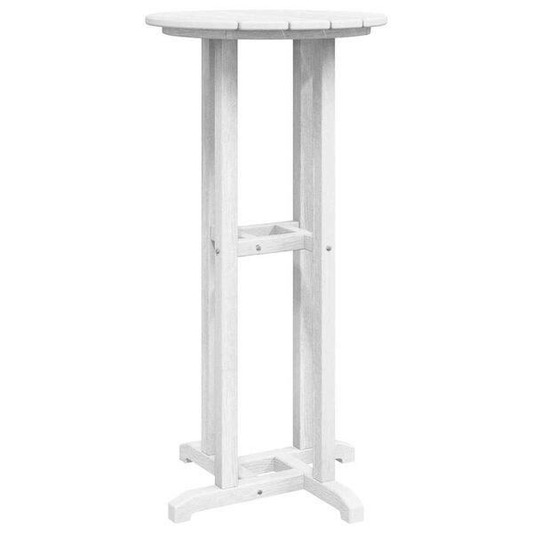 vidaXL Bar Table White 21.7" x 21.7" x 42.1" HDPE