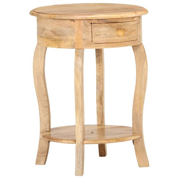 vidaXL Side Table 14.6"x14.6"x24" Solid Mango Wood