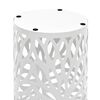 vidaXL Umbrella Stand White Powder-coated steel Medium Decorative Inlays