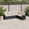 vidaXL Garden Sofa Set Black