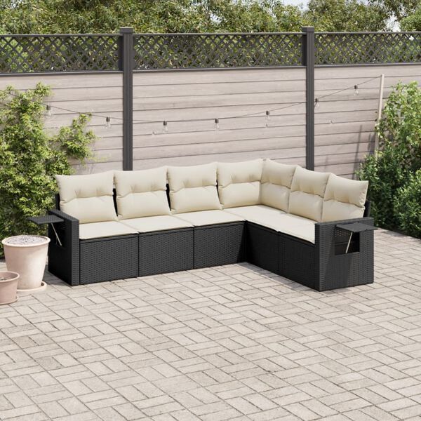 vidaXL Garden Sofa Set Black