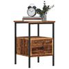 vidaXL Bedside Cabinet Old wood Engineered wood, iron Small