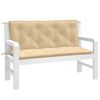 vidaXL Garden Bench Cushion Melange beige 100% polyester