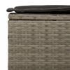 vidaXL Garden Sofa Grey PE rattan, powder-coated steel, solid acacia wood