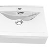 vidaXL Wash Basin with Overflow 23.6x18.1x6.3" Ceramic Silver