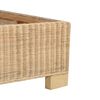 vidaXL Bed Natural Rattan Mahogany Wood Super King Classic/Traditional