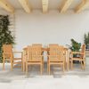 vidaXL 7 Piece Patio Dining Set Solid Wood Teak