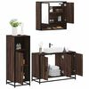 vidaXL Bathroom Furniture Set Brown Oak Engineered Wood Large