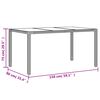 vidaXL Garden Table Grey Poly rattan and tempered glass 59.1 x 35.4 in