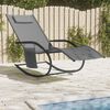 vidaXL Sun Lounger Grey Powder-Coated Steel Medium Sun Lounger