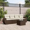 vidaXL Garden Sofa Set Brown PE rattan Large Modular Garden Sofa Set