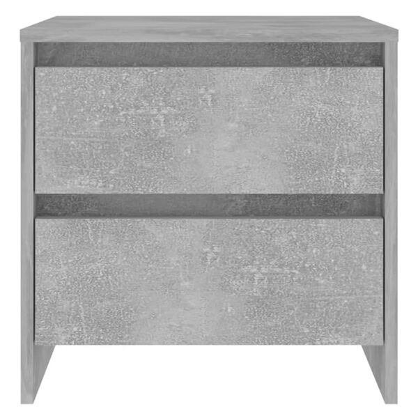 vidaXL Bedside Cabinet Concrete Grey Engineered Wood Small