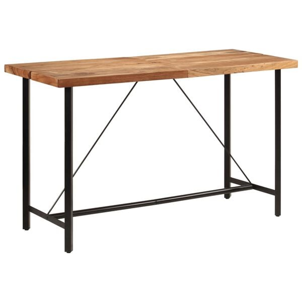 vidaXL Bar Table Natural wood Solid Acacia wood Large Durable