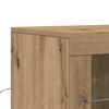 vidaXL LED Sideboard Artisan Oak 23.82 x 14.57 x 39.37 in