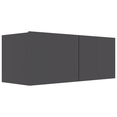 vidaXL TV Cabinets 4 pcs Gray 31.5"x11.8"x11.8" Chipboard