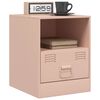 vidaXL Bedside Cabinet Pink Cold-rolled steel Small Bedside Cabinet