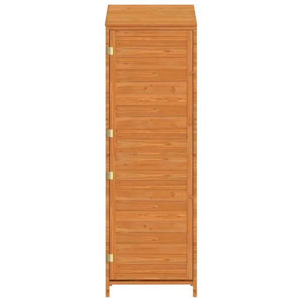 vidaXL Garden Shed Brown Solid Fir Wood Medium Garden Shed Rectangular