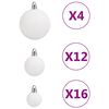vidaXL Christmas Bauble Set Set of 111 White Polystyrene (PS)