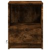 vidaXL Bedside Cabinet Set of 2 Smoked Oak Engineered Wood Medium