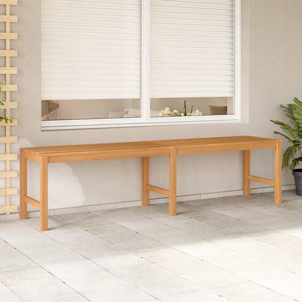 vidaXL Garden Bench Warm Teak Solid Teak Wood 70.9 in length Durable