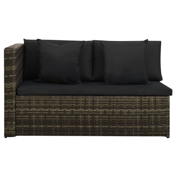 vidaXL Garden Sofa Set Grey, Dark Grey