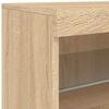 vidaXL Sideboard Sonoma oak Engineered wood, glass Medium Sideboard