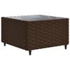 vidaXL Patio Lounge Set Brown PE rattan Adjustable Feet Patio Lounge Set