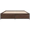 vidaXL Bed Frame Brown Oak Engineered Wood Small Double Durable