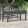 vidaXL Garden Bench Grey Solid pine wood Medium Classic/Traditional