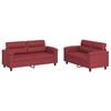 vidaXL Sofa Set Wine Red