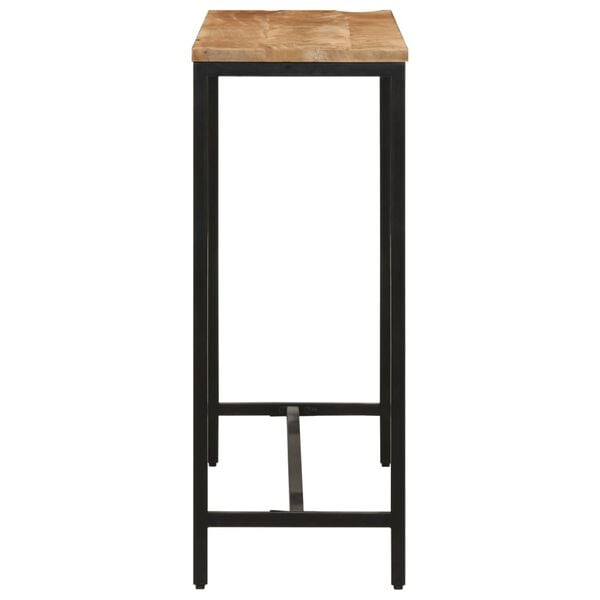 vidaXL Console Table Natural wood and black Solid rough mango wood, iron