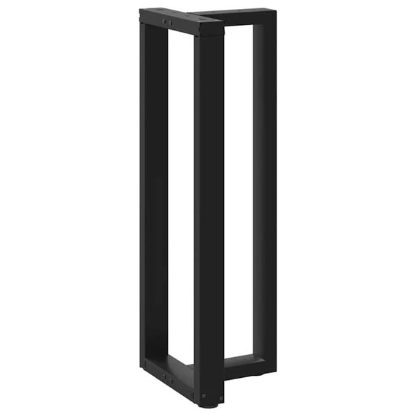vidaXL Bar Table Leg Black Powder-Coated Steel Adjustable Height