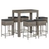 vidaXL Garden Bar Set Grey