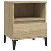 vidaXL Bedside Cabinet Sonoma Oak Engineered wood, metal Medium