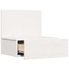 vidaXL Bedside Table White 16.54 x 12.80 x 15.75 in Solid pine wood