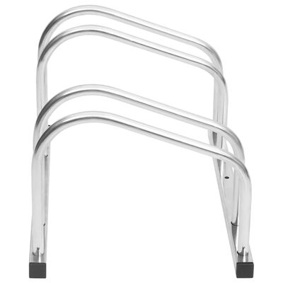vidaXL Bike Rack for 2 Bikes Galvanized Steel