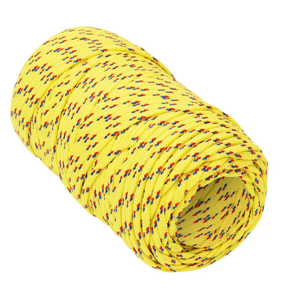 vidaXL Boat Rope Yellow 0.08 " 328.1 ' Polypropylene