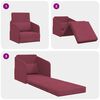 vidaXL Sofa Bed Wine Red 25.59 x 31.50 x 32.68 in Velvet