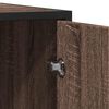 vidaXL Sideboard Brown Oak Engineered Wood and Metal Medium Storage